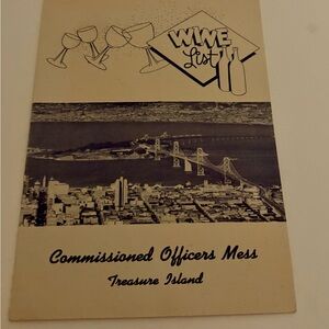 Wine ListTreasure Island, CA Commissioned Officers Mess  50’s